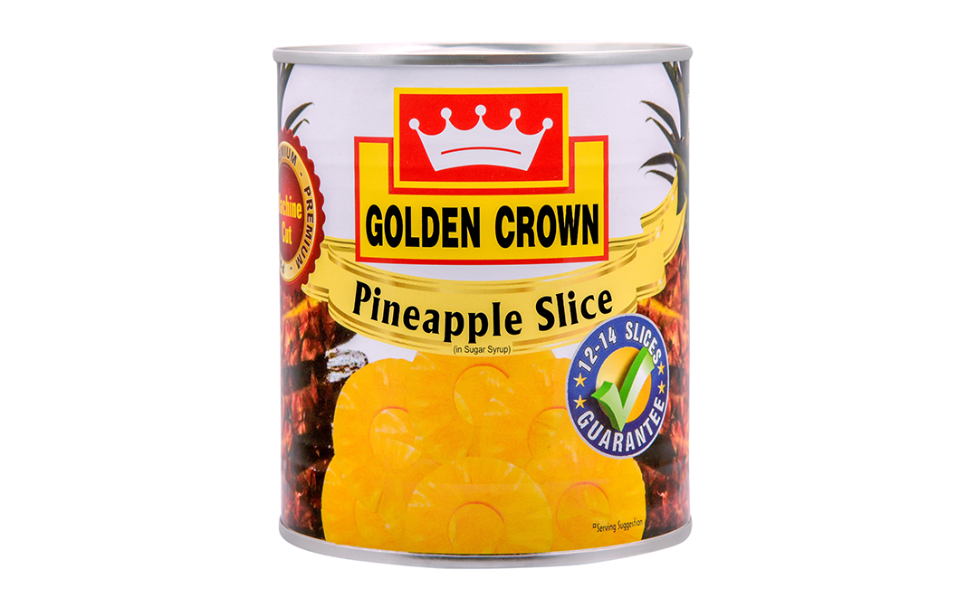 Golden Crown Pineapple Slice In Sugar Syrup   Tin  850 grams